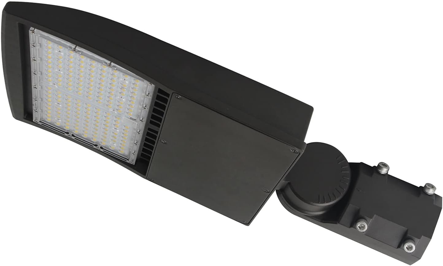 OSTEK 100W LED Parking Lot Light,14000lm (140lm/w) 5000K LED Shoebox Light -Slip Fitter Mount Outdoor Area Street Lighting [200-350W HID/HPS Equiv.] Commercial Outdoor Lighting 100-277V,UL&DLC Listed