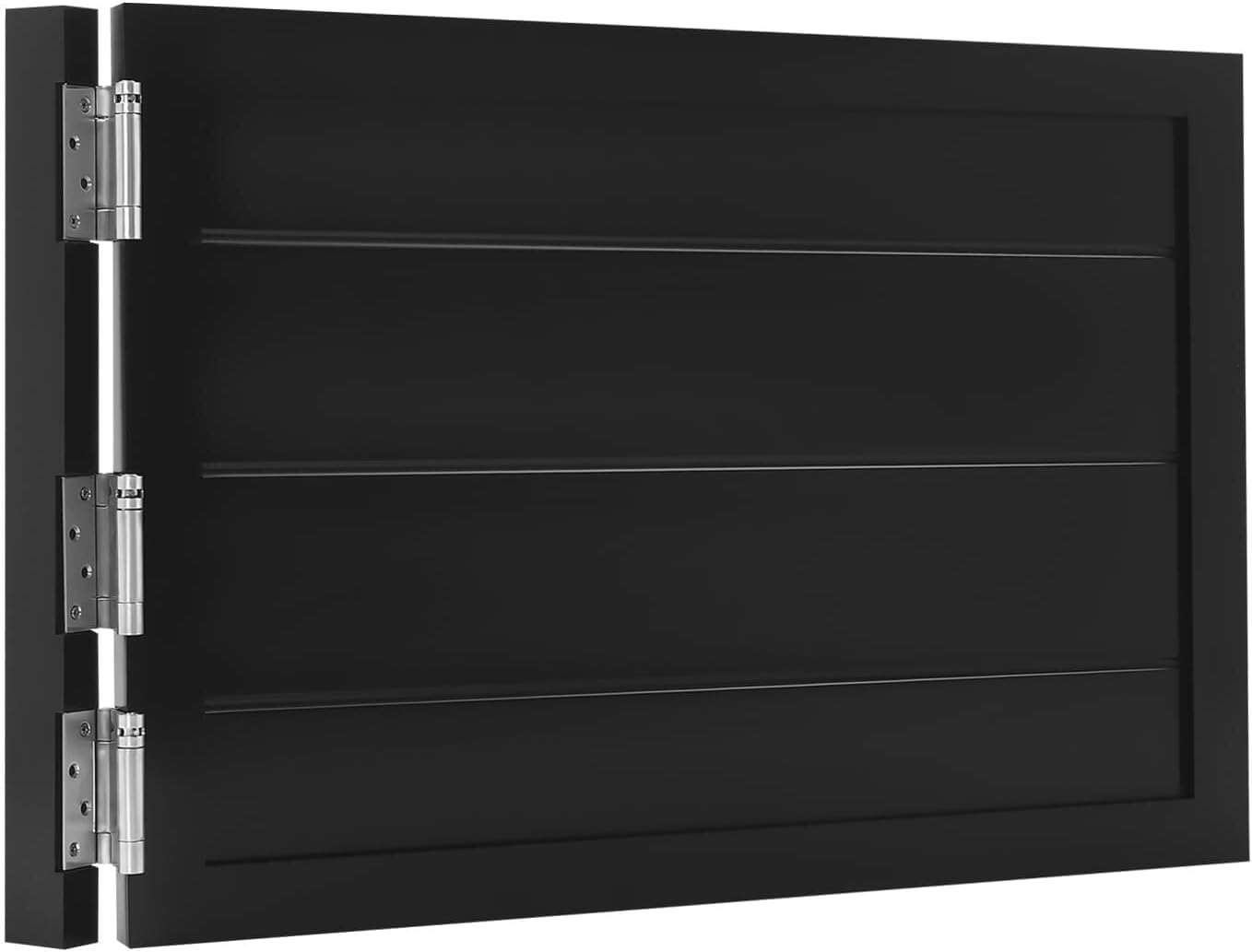 Swinging Doors Cafe Doors, Saloon Half Door, Interior Wood Swing Door for Hallway Kitchen Bar Pub Entrance Partition, Single Door with 3 Spring Hinges(Black,35.4x23.6in)