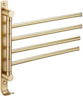 Towel Rack Brushed Rotatable Towel Rack with 4 Bars Bathroom Waterproof Towel Bar Wall Mounted for Storage of Washcloths Bathroom Towel Rack(A)
