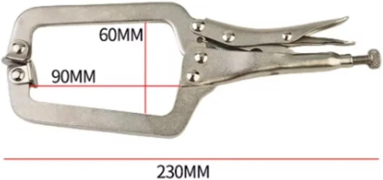 C clamp, 1Pcs C Clamp Locking Pliers 23cm Vise Grip Welding Steel Woodworking Tenon Locator(18in)