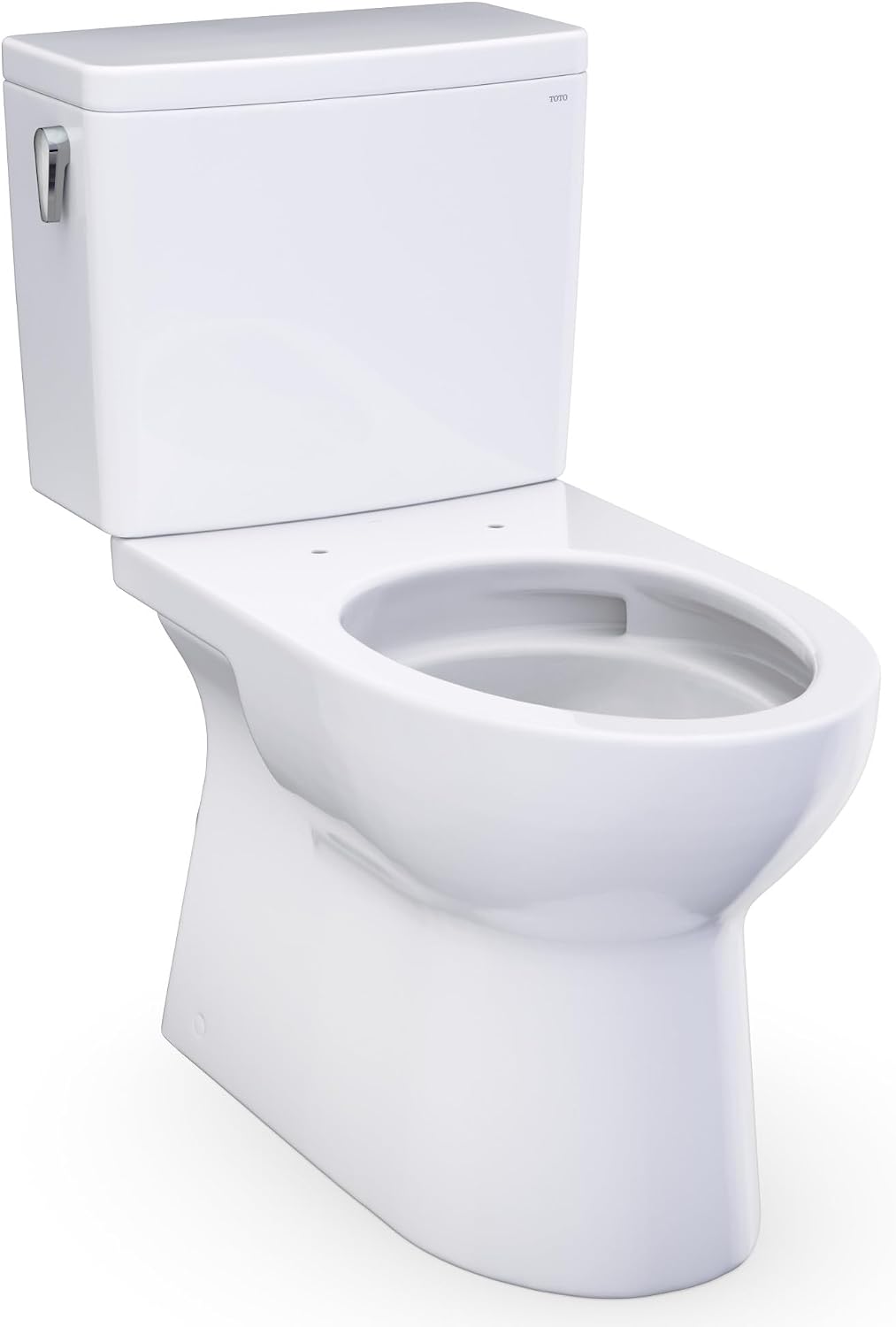 TOTO® Glaston™ Two-Piece Elongated 1.28 GPF Universal Height Toilet with CEFIONTECT®, Cotton White - CST472CEFG#01