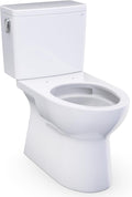 TOTO® Glaston™ 1G® Two-Piece Elongated 1.0 GPF Universal Height Toilet with CEFIONTECT®, Cotton White - CST472CUFG#01