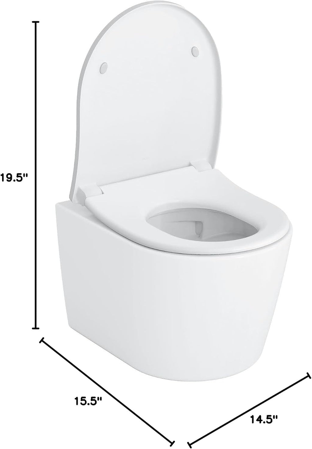 TOTO® CT427CFG#01 RP® Compact Wall-Hung Elongated Toilet Bowl, Cotton White