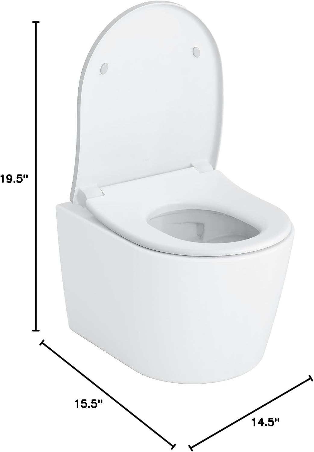 TOTO® CT427CFG#01 RP® Compact Wall-Hung Elongated Toilet Bowl, Cotton White