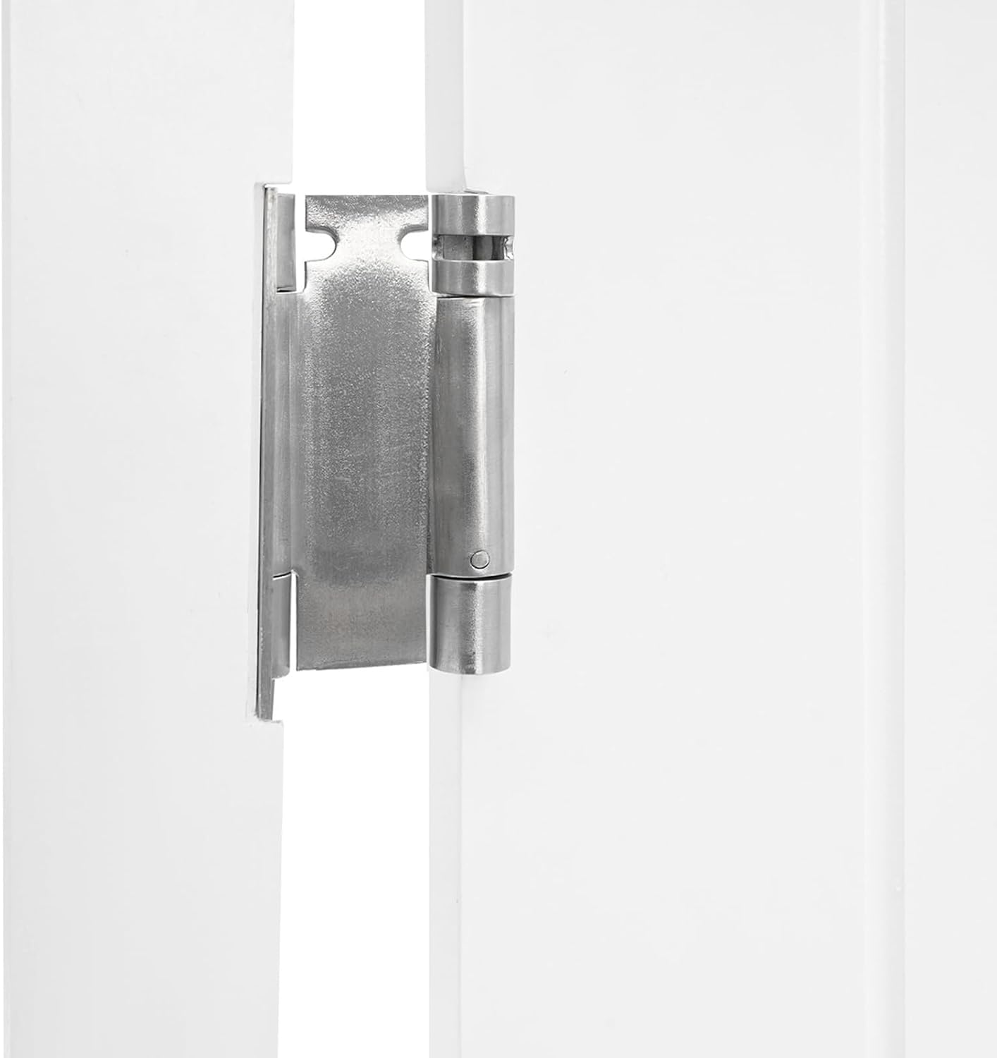 Swinging Door Cafe Doors,Solid Wood Swing Door Interior Saloon Half Partition Doors with 3 Hinges for House Kitchen Shop Entrance Pub Porch(White-24.02 * 35.83in)