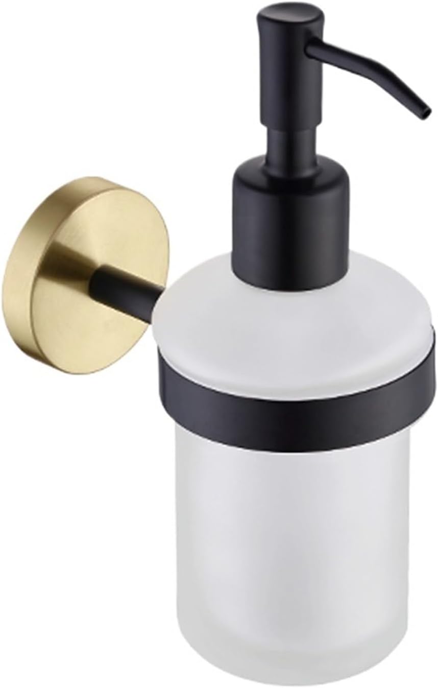 Black Gold Wall Mount Shelf Toilet Bath Hardware Paper Holder Towel Bar Rack Rail Rod Hook Hanger Bathroom Accessories(Soap Dispenser)