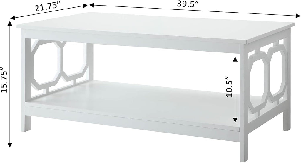 Convenience Concepts Omega Coffee Table, White