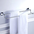 LSLYTQ Double Towel Bar, Black Brushed Chrome Antique White Gold Bronze Brass Wall Mounted Kitchen Bathroom Towel Holder Rack Rails