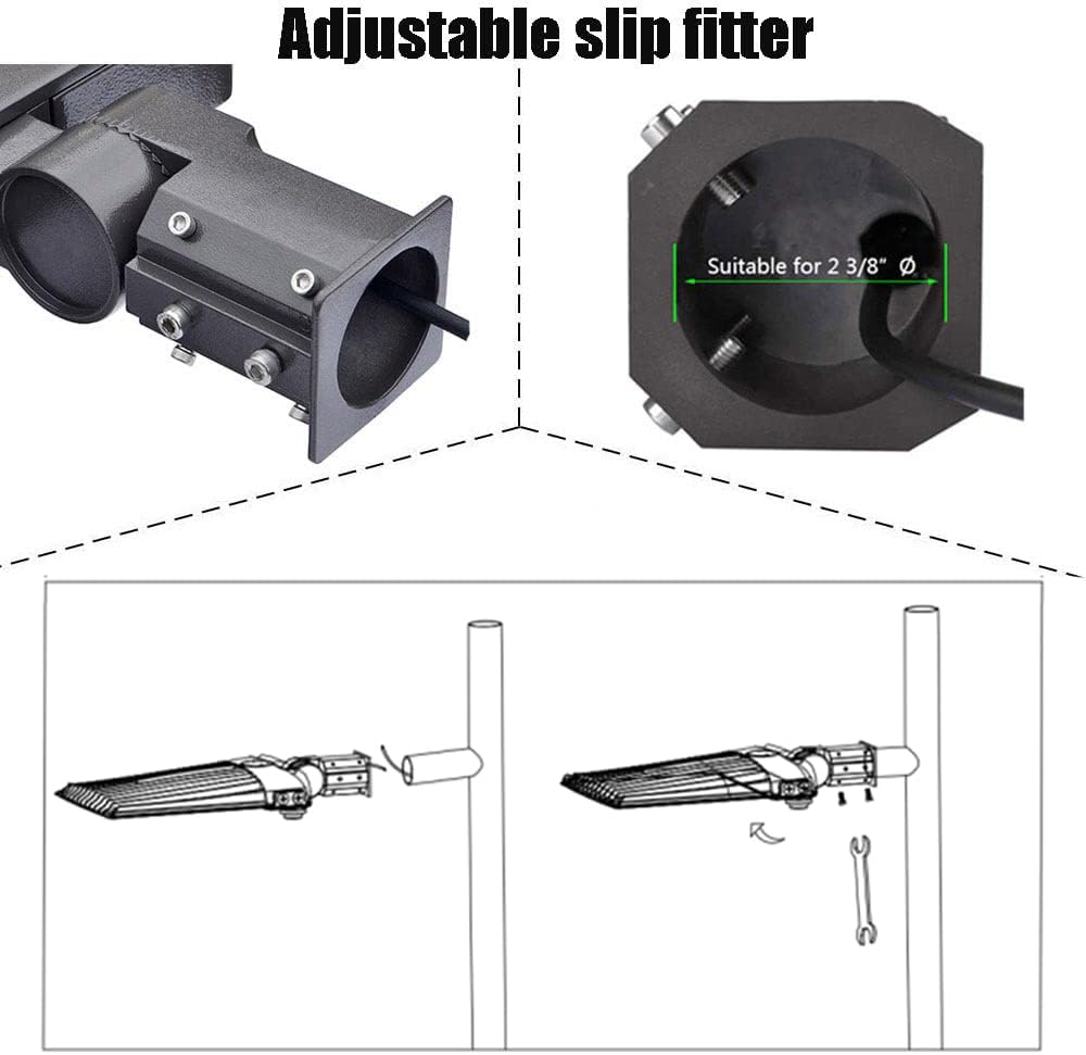 200W LED Parking Lot Lights, 26,000LM LED Shoebox Pole Light Fixture,100-277V, Slip Fitter,5000K Outdoor Commercial Street Area Lighting (200Watt)