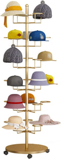 Hat Display Stand Large Capacity Hat Storage Organizers for Women, 6 Tiers Standing Hat Display Rack for Baseball Caps, Commercial and Home Use