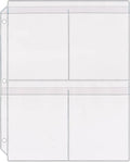 StoreSMART® - Plastic 4-Pocket Binder Page with Flaps - 50-Pack - SPT600-4F-50