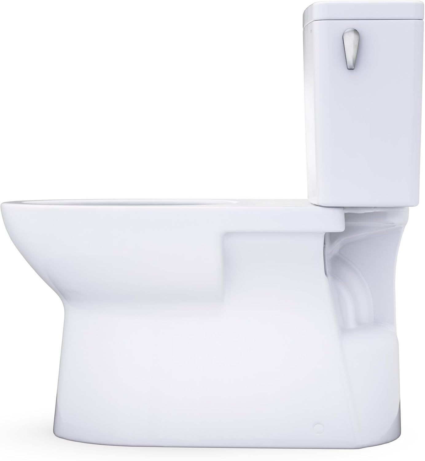 TOTO® Glaston™ Two-Piece Elongated 1.28 GPF Universal Height Toilet with Right-Hand Trip Lever and CEFIONTECT®, Cotton White - CST472CEFRG#01