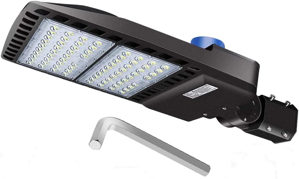 ledmo 200W LED Parking Lot Lights 5000K Street Shoebox Pole Lights Waterproof 26000LM Super Bright Dusk to Dawn Outdoor Commercial Area Flood Security Lighting Slip Fitter for Stadium Sport Garage