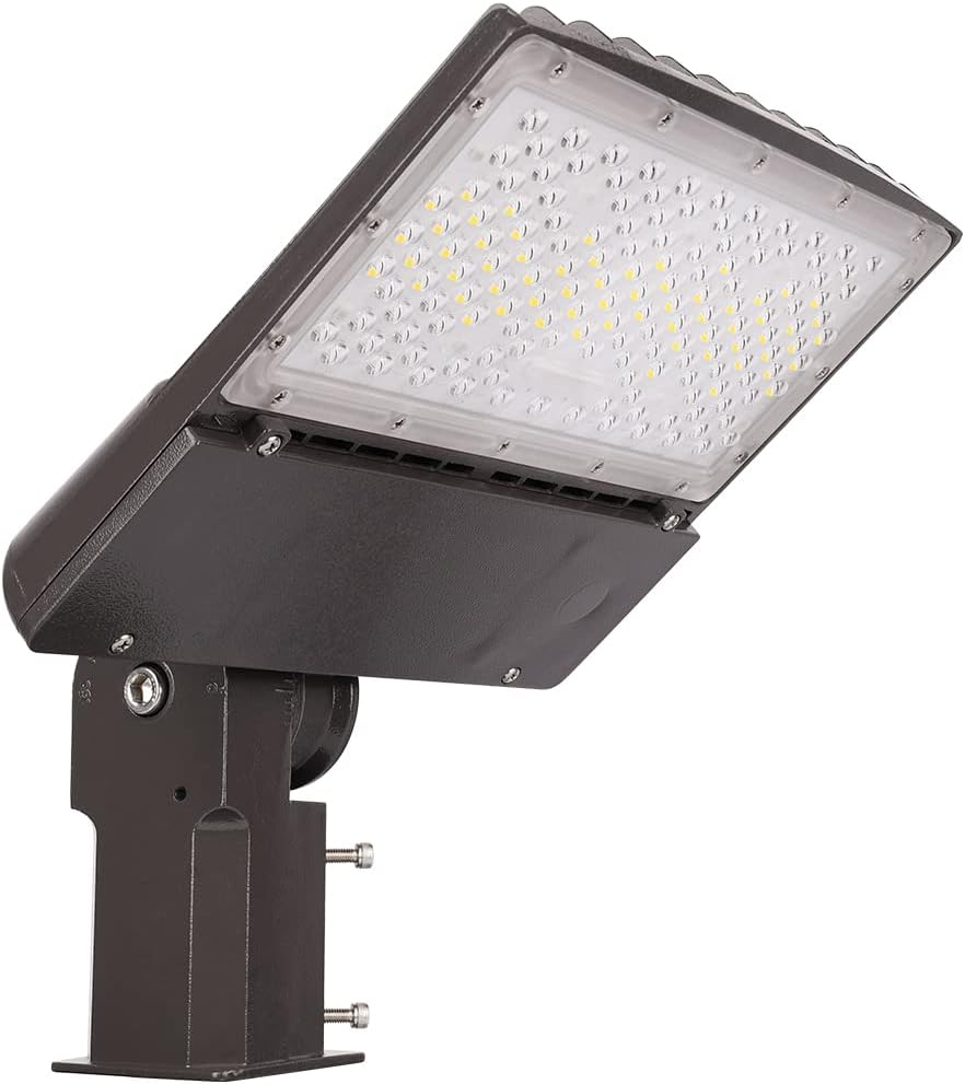 150W LED Parking Lot Lights with Adjustable Slip Fitter Mount,Outdoor Commercial Area Lighting 19500LM 5000K IP65 LED Street Light for Court,Yard,Parking Lot,Roadways (150Watt)