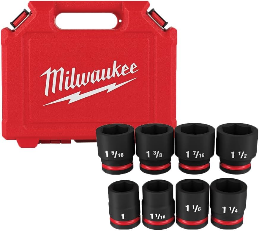 Milwaukee Electric - 8PC IMP Duty 3/4DR SAE STD 6-PT Socket Set