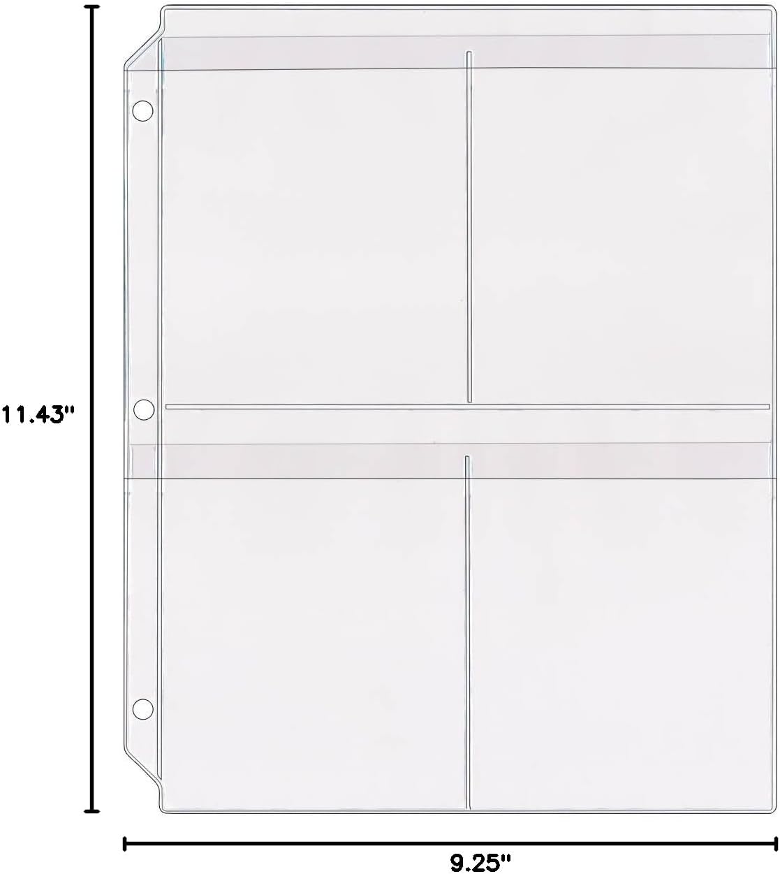 StoreSMART® - Plastic 4-Pocket Binder Page with Flaps - 50-Pack - SPT600-4F-50