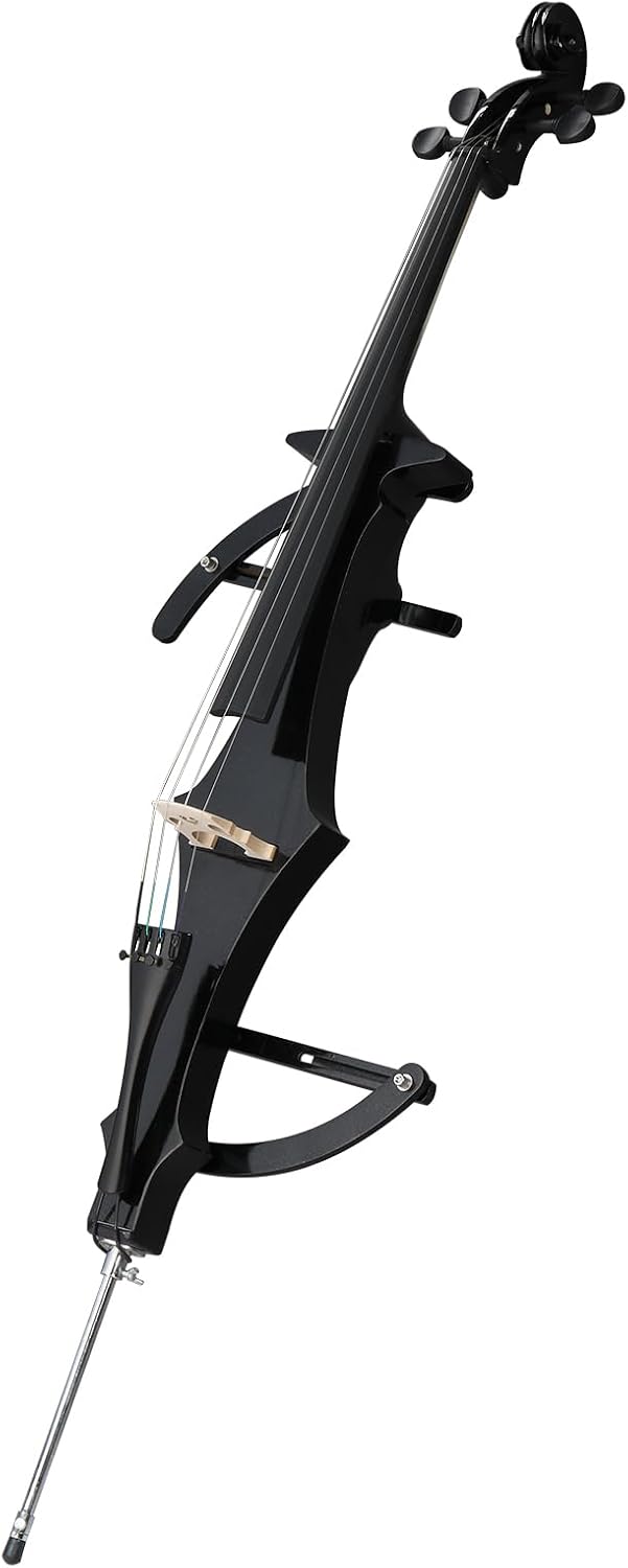 Professional Solid Wood Electric Cellos,4/4 Full Size Electric Style Cello,Student Cello Set,with Case Bow Rosin Earphone Connecting Line,Cellos Musical Instrument for Adults & Beginners (Black)