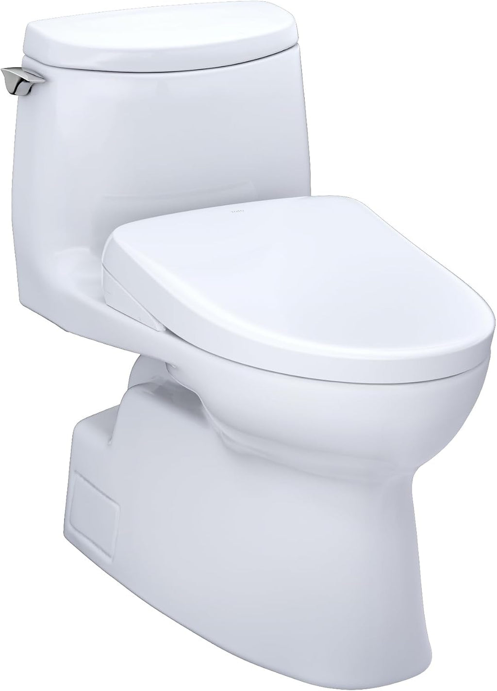 TOTO® WASHLET®+ Carlyle® II 1G® One-Piece Elongated 1.0 GPF Toilet with Auto Flush WASHLET®+ S7 Contemporary Bidet Seat, Cotton White - MW6144726CUFGA#01