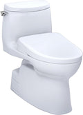 TOTO® WASHLET®+ Carlyle® II 1G® One-Piece Elongated 1.0 GPF Toilet with Auto Flush WASHLET®+ S7 Contemporary Bidet Seat, Cotton White - MW6144726CUFGA#01