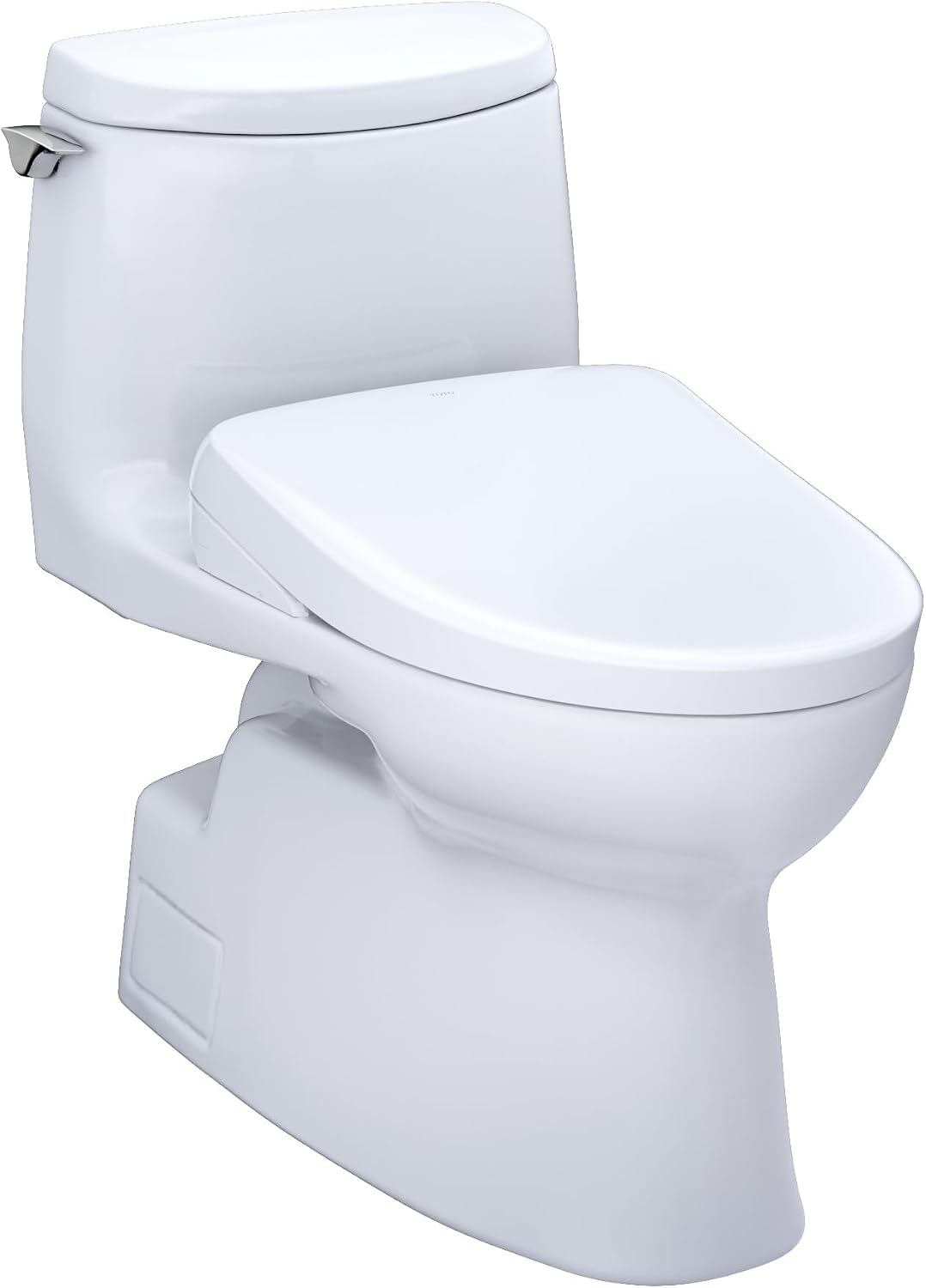TOTO® WASHLET®+ Carlyle® II 1G® One-Piece Elongated 1.0 GPF Toilet with Auto Flush WASHLET®+ S7 Contemporary Bidet Seat, Cotton White - MW6144726CUFGA#01