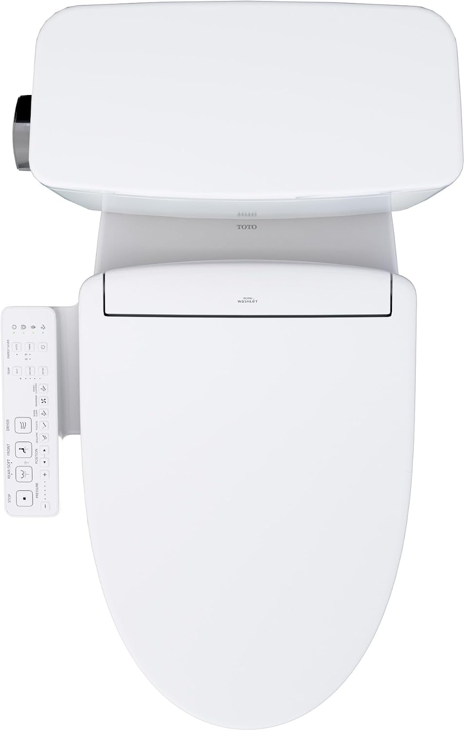 TOTO® Drake® WASHLET®+ Two-Piece Elongated 1.28 GPF Universal Height TORNADO FLUSH® Toilet with S2 Bidet Seat, 10 Inch Rough-In, Cotton White - MW7763346CEFG.10#01