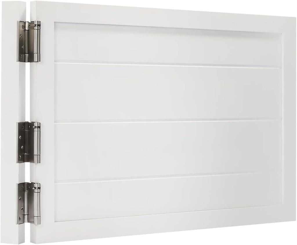 Swinging Doors Cafe Doors with 3 Hinges,Wood Swing Door Interior Saloon Half Partition Door for House Kitchen Shop Entrance Pub Porch(35.4 * 23.6in-White)