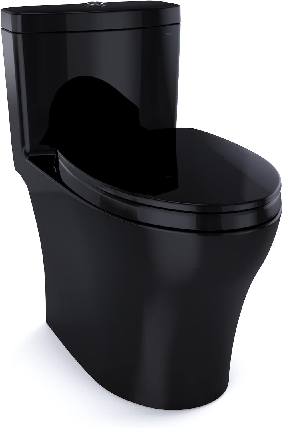TOTO® Aquia® IV One-Piece Elongated Dual Flush 1.28 and 0.9 GPF Universal Height, WASHLET®+ Ready Toilet, Ebony- MS646124CEMFN#51
