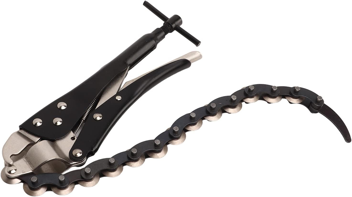 Locking Chain Pliers Clamp,Pliers Locking Grip Wrench Locking Chain Clamp,Pipe Vise 15 Chains Vise Wrench Pipe Cutter Tool Aluminium Alloy for Shape Pieces Locking Pliers Wrench
