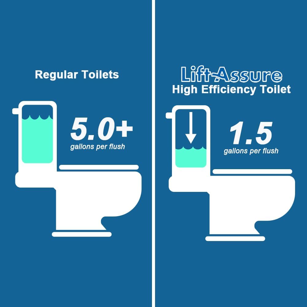 2-Piece Rear Outlet P-trap Toilet Design | White Ceramic | American Elongated 2-Piece toilet Kit