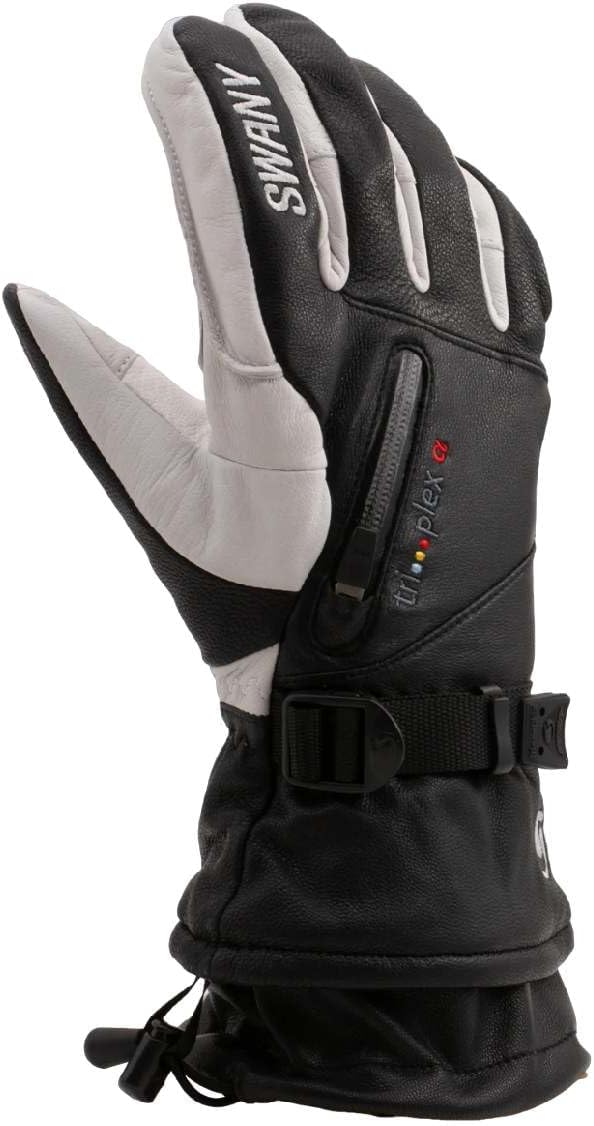 Swany Men's X-Calibur Sports Insulated Warm Durable Breathable Flexible Waterproof Leather Winter Ski Gloves