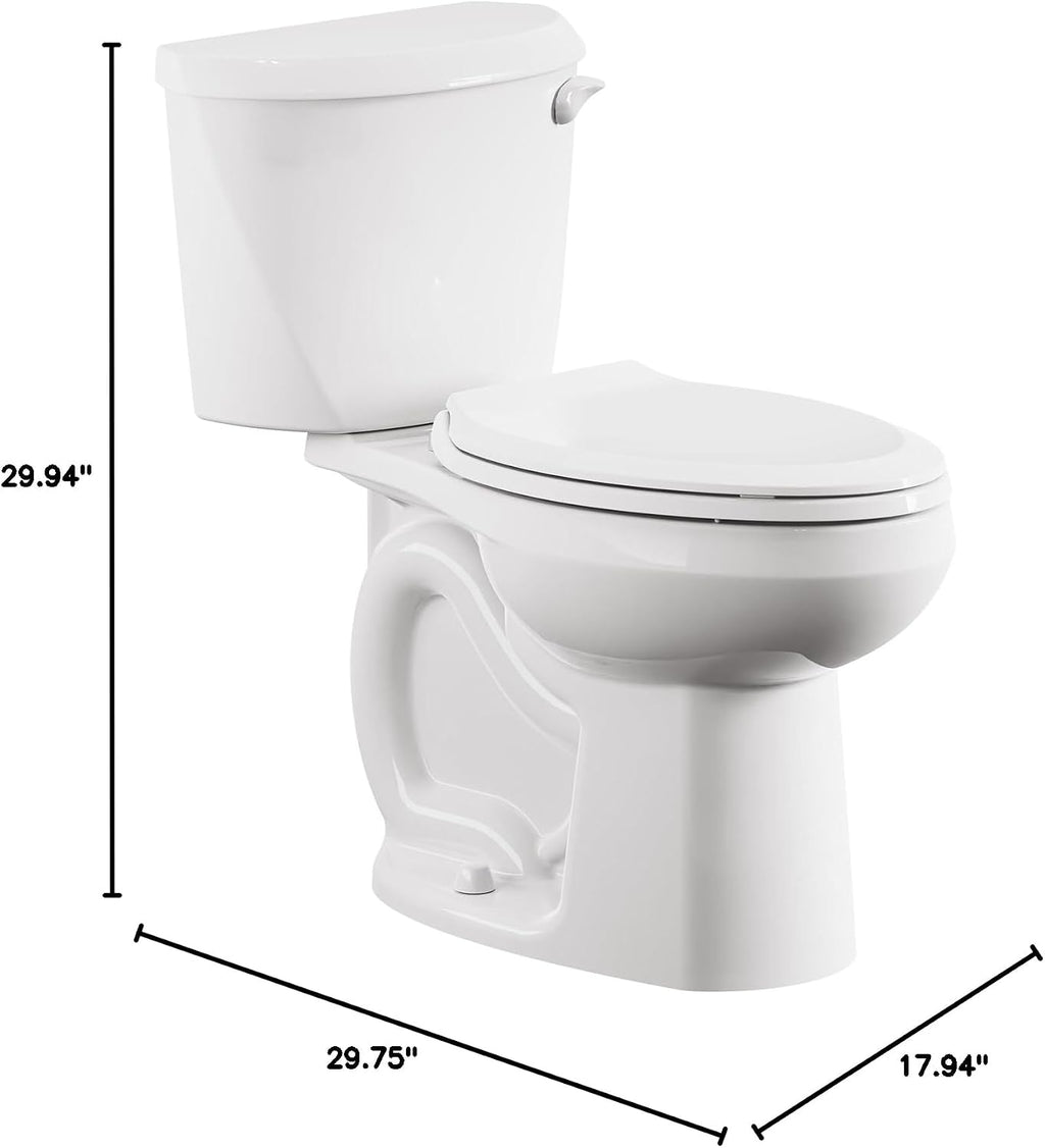 American Standard 250AA105.020 Colony 3 Chair Height Elongated Two-Piece Toilet, White
