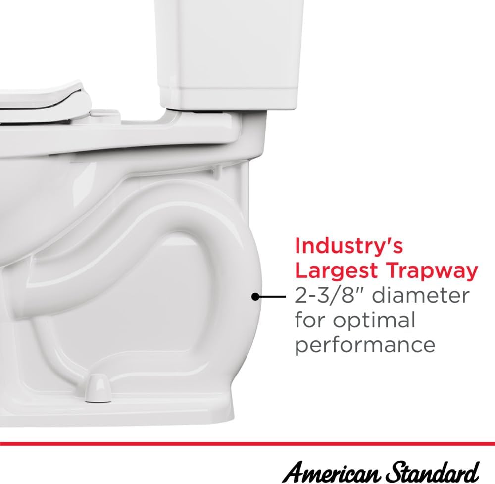 American Standard 211AA104.020 Champion PRO Two-Piece Toilet, Elongated Front, Chair Height, White, 1.28 gpf