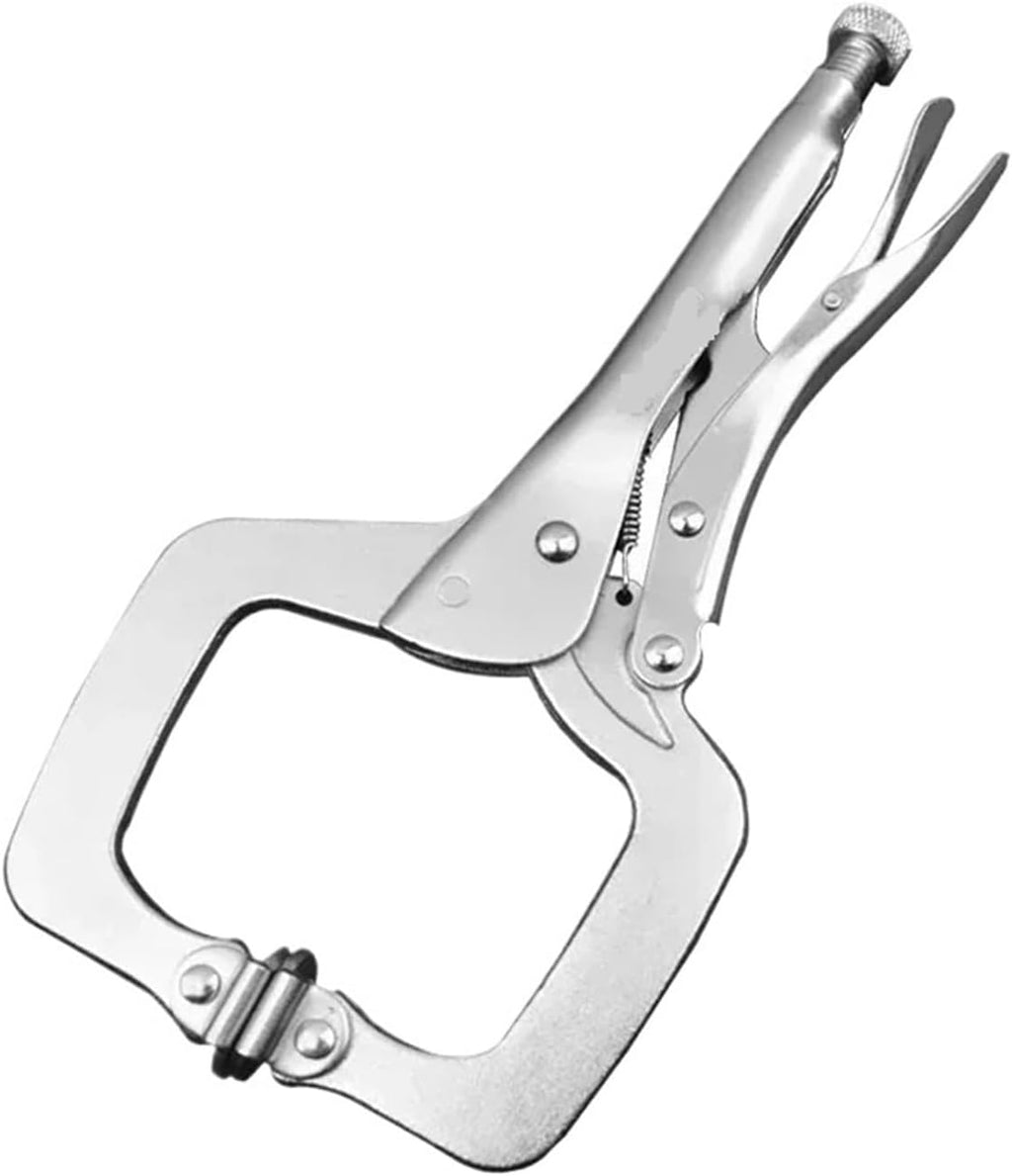 Locking Welding Pliers 1pc 6-24 in Heavy-Duty Locking C-Clamp Pliers Adjustable Welding Clamp Clip Regular Tips Welding Fixing Hand Tool(18 in 450mm)