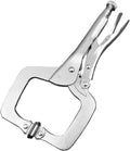 Locking Welding Pliers 1pc 6-24 in Heavy-Duty Locking C-Clamp Pliers Adjustable Welding Clamp Clip Regular Tips Welding Fixing Hand Tool(18 in 450mm)