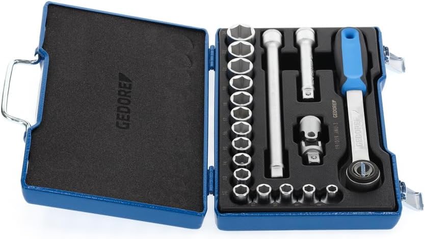 GEDORE 19 JMU-3 Socket Set 1/2' 19 pcs hex 8-24 mm