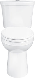 Gerber Maxwell Select Elongated Dual-Flush 1.0/1.28 GPF Two-Piece Toilet, ADA Chair Height, 12-in Rough-In, High Efficiency, Soft-Close Seat & Install Kit with Wax Ring, White, GRD49210E