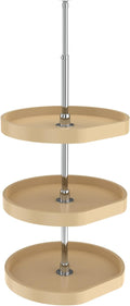 REV-A-SHELF Polymer D-Shaped 3-Shelf Lazy Susans for 38' H Corner Wall Cabinets
