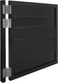 Swinging Doors Cafe Doors, Saloon Half Door, Interior Wood Swing Door for Hallway Kitchen Bar Pub Entrance Partition, Single Door with 3 Spring Hinges(Black,35.4x35.4in)