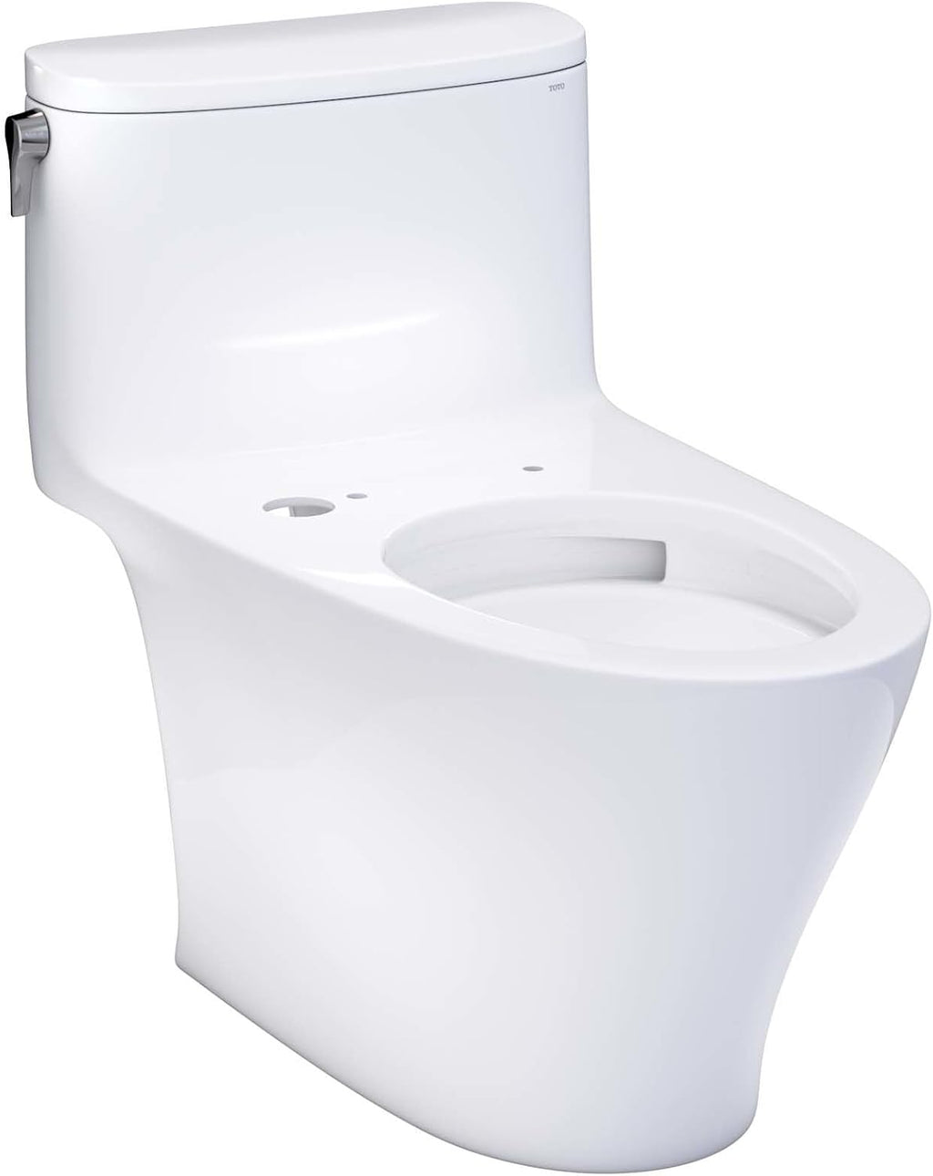 TOTO TCST642CUFGAT4001 Nexus 1.0 GPF One Piece Elongated Chair Height Toilet with Tornado Flush Technology - Less Seat Cotton White
