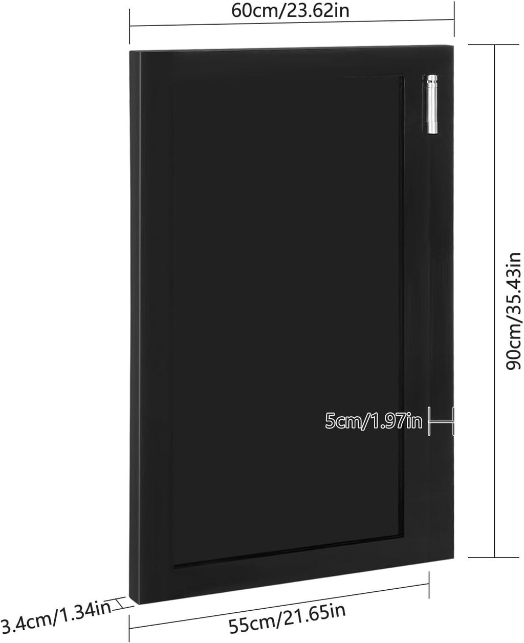 Cafe Swinging Doors,Wood Interior Saloon Half Partition Swing Door with 3 Hinges for House Kitchen Shop Entrance Pub Porch(23.6x35.4in-Black-2)