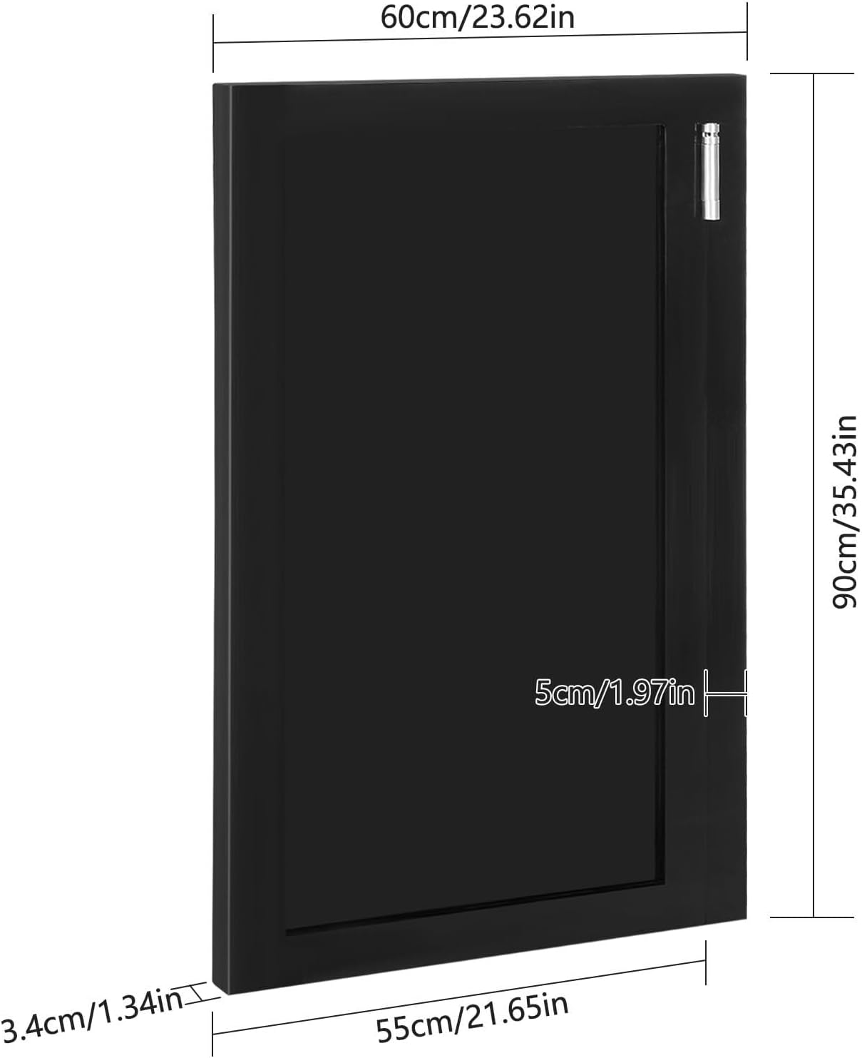 Cafe Swinging Doors,Wood Interior Saloon Half Partition Swing Door with 3 Hinges for House Kitchen Shop Entrance Pub Porch(23.6x35.4in-Black-2)