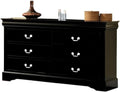 Acme Louis Philippe III Wooden 6-Drawer Dresser in Black