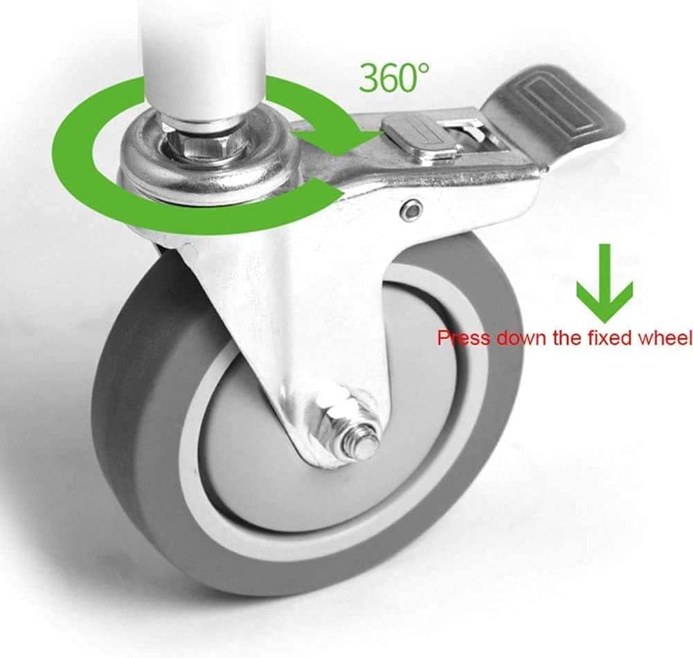 Commode Chair,Toilet Chair 4 in 1 Commode Chair with Wheeled Toilet Chair Wheelchair Shower Transport Chair 4 Wheel Brakes Foldable Mobile Toilet for Elderly Seniors