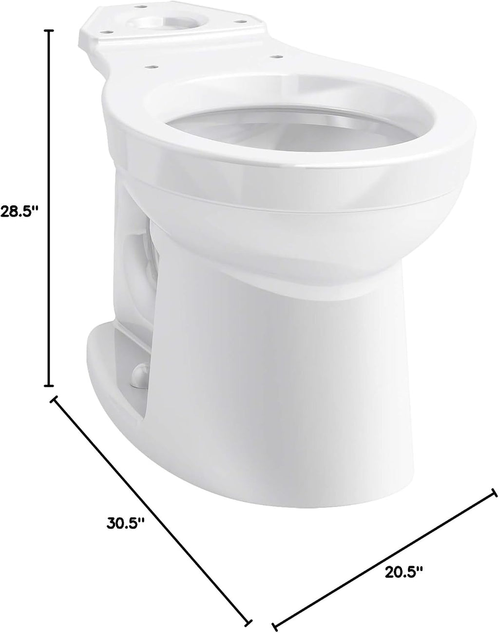 KOHLER Kingston™ Two-Piece Round-Front 1.28 Gpf Toilet with Left-Hand Trip Lever