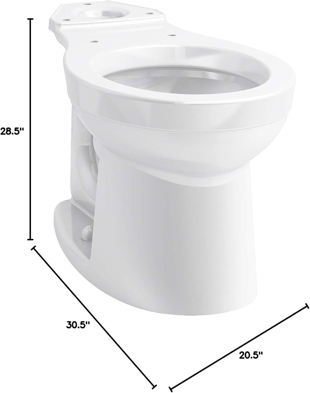 KOHLER Kingston™ Two-Piece Round-Front 1.28 Gpf Toilet with Left-Hand Trip Lever