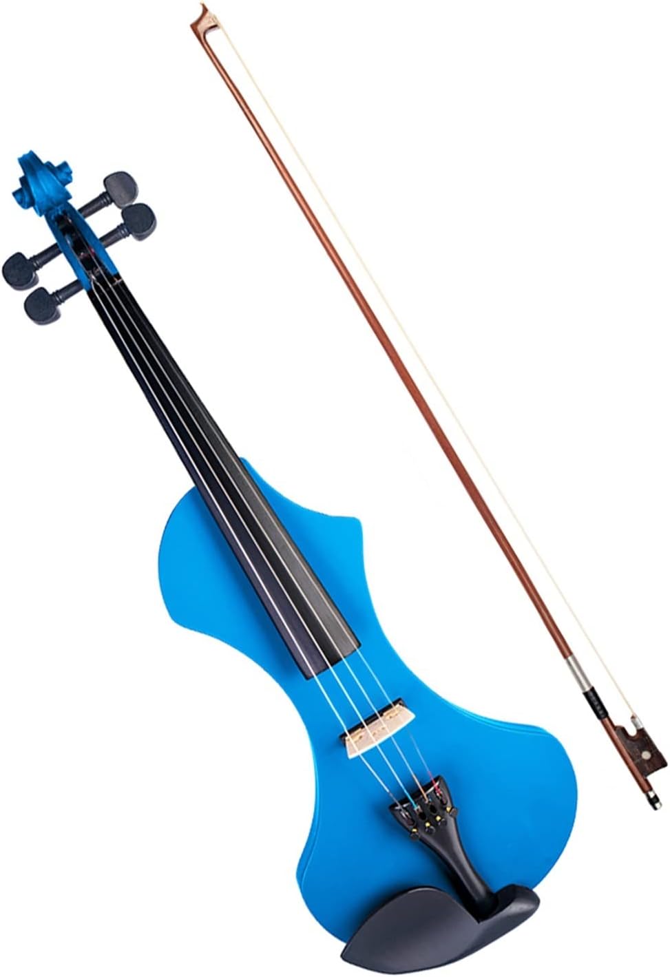 TSTS Professional 4/4 Electric Violin Musical Instrument Kit Solidwood Body with Brazilwood Bow and Case Adults Violins