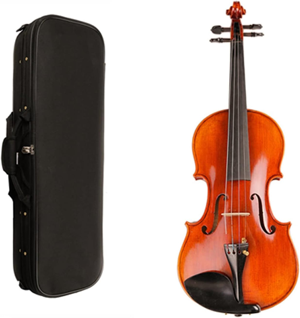 TSTS Professional Violin 20 Years Old Naturally Dried Stripes Maple Violin Body Handmade 4/4 Violin Musical Instrument Adults Violins (Color : 4/4)