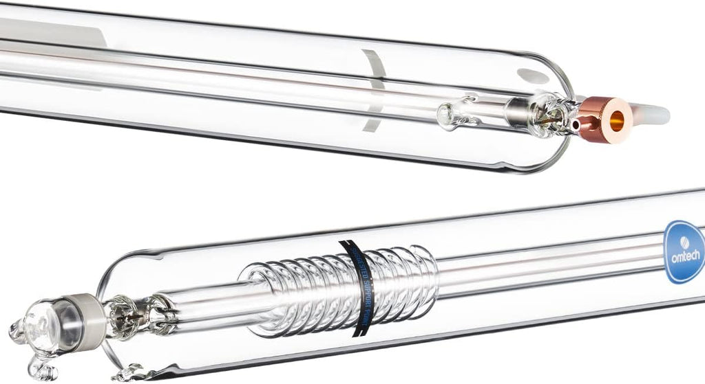 OMTech 80W CO2 Laser Tube for Laser Engraver & Cutter Machine, 1250mm 80mm Dia Laser Cutter Tube with Borosilicate Glass 10000hr MTTF, Laser Cutting Engraving Machine Replacement Tube for Wood Stone