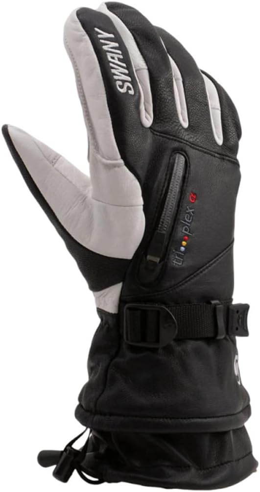 Swany Women's X-Calibur Sports Insulated Warm Durable Breathable Flexible Waterproof Leather Winter Ski Gloves