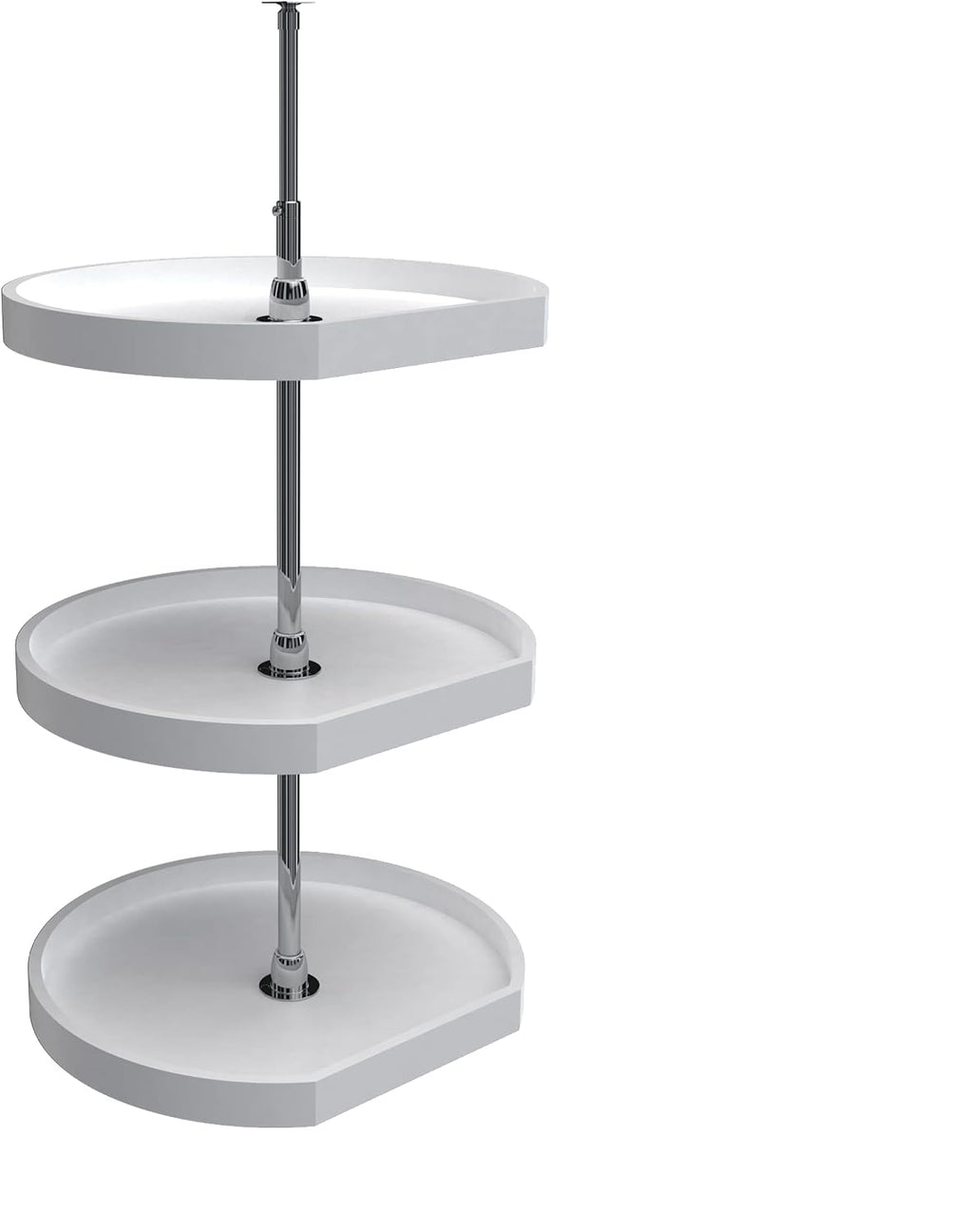 REV-A-SHELF Polymer D-Shaped 3-Shelf Lazy Susans for 38' H Corner Wall Cabinets